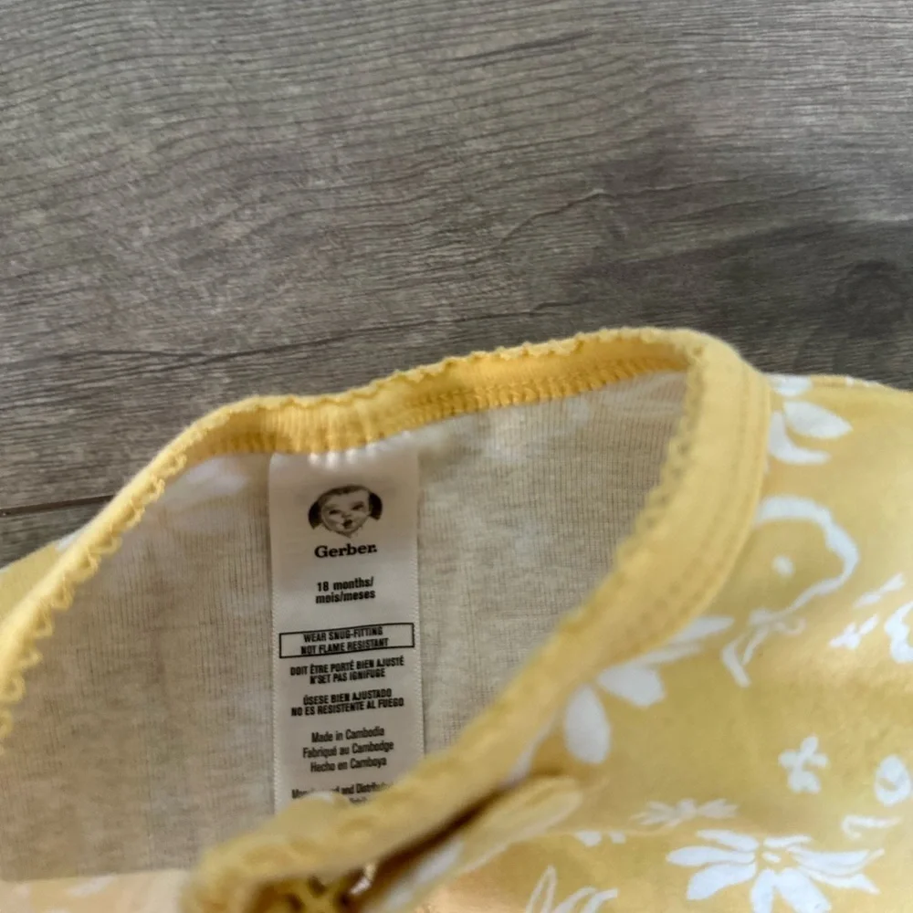 Gerber 18m Baby Girl Pajamas Fall Floral Boho Colored EUC